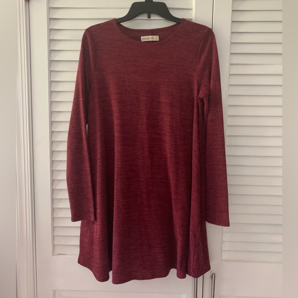 Red Abercombie and Fitch Sweater swing dress